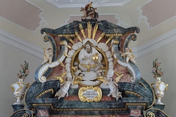 Kirche Marktleugast Detail Hauptaltar